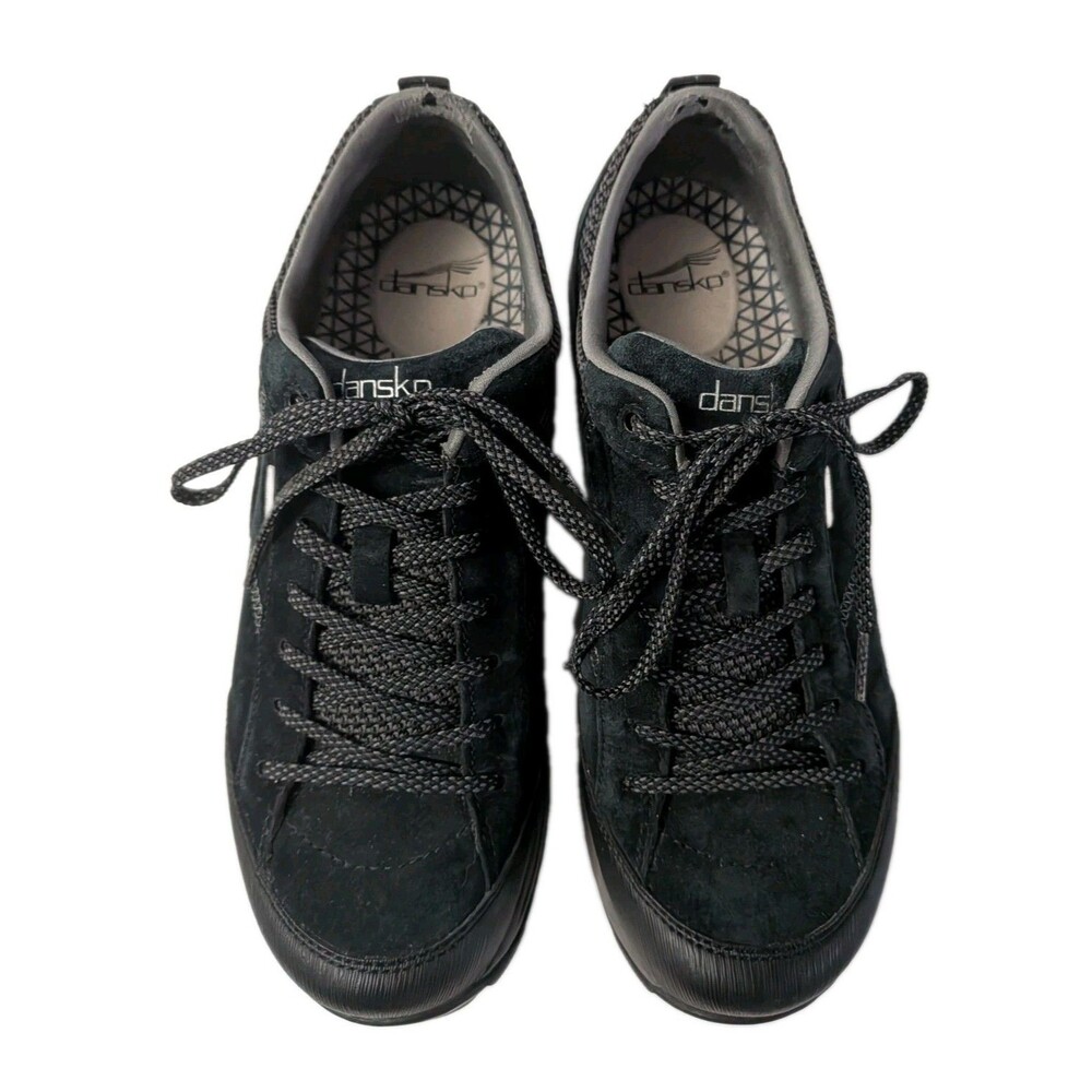 Dansko Paisley Women's 41 US 10.5-11 Black Suede Waterproof Vibram Walking Shoes